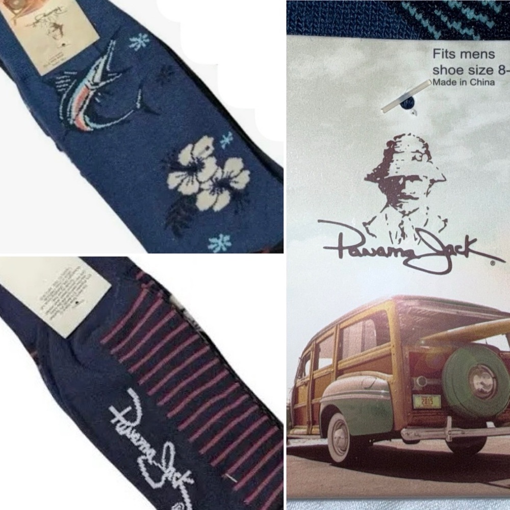 Tommy Bahama crew socks 2 Pk **New**